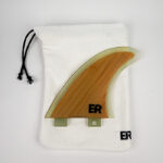 white fin bag with bamboo fin
